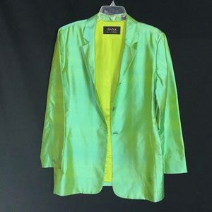 ONE OF ONE!  Vintage Turquoise Green Metallic Blazer!!!